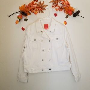 Isaac Mizrahi White Jean Jacket